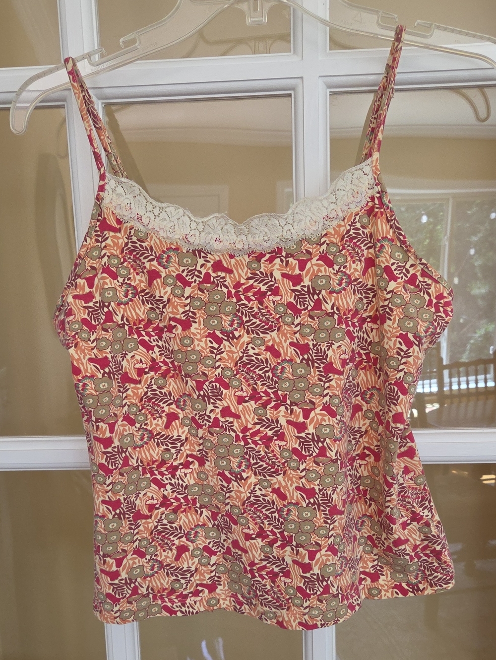 Floral Patterned Camisole Top By St. John's Bay Size: L